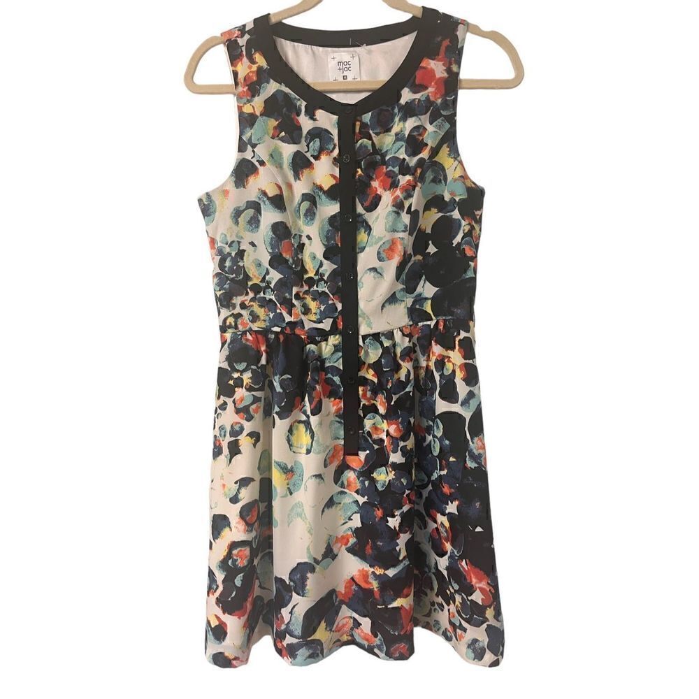Mac & Jac dress multi color print sz Med